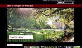
							         Office of Undergraduate Admissions - University of South Carolina								  
							    