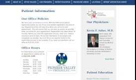 
							         Office Policies - Pioneer Valley Urology								  
							    