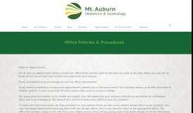 
							         Office Policies & Procedures | Mt. Auburn OB/Gyn								  
							    