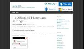 
							         [ #Office365 ] Language settings… | aOS 365								  
							    
