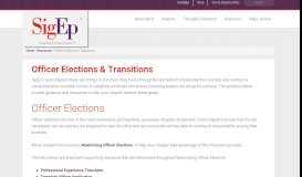 
							         Officer Elections & Transitions - Sigma Phi Epsilon								  
							    