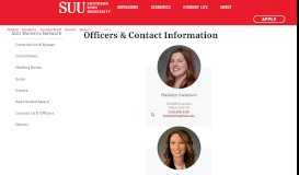 
							         Officers and Contact Information | SUU Women's Network | SUU								  
							    