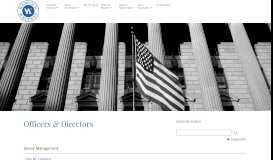 
							         Officers & Directors | Hancock & Whitney Bank - S&P Global								  
							    