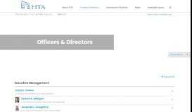 
							         Officers & Directors – HTA								  
							    