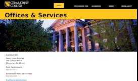 
							         Offices & Services - Cedar Crest College								  
							    