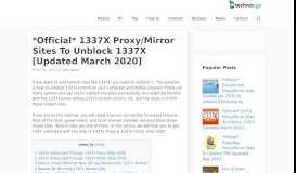 
							         *Official* 1337X Proxy/Mirror Sites To Unblock 1337X [Updated May ...								  
							    