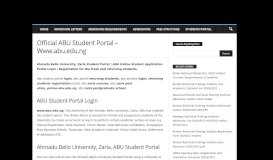 
							         Official ABU Student Portal - Www.abu.edu.ng - Eduloaded								  
							    