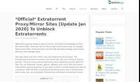 
							         *Official* Extratorrent Proxy/Mirror Sites [Update May 2019] To ...								  
							    