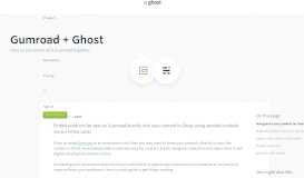
							         Official Ghost + Gumroad Integration								  
							    