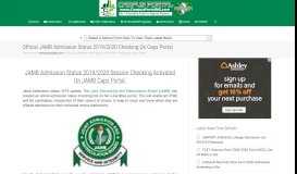 
							         Official JAMB Admission Status 2018/2019 Checking On Caps Portal ...								  
							    