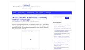 
							         Official Kampala International University Students Portal Login ...								  
							    