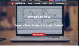 
							         Official MetaTrader 4 (MT4) Forex Broker | Tight Spreads | Vantage FX								  
							    