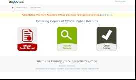 
							         Official Public Records Portal - Alameda County								  
							    