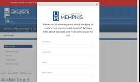 
							         Official Transcript - Registrar - The University of Memphis								  
							    