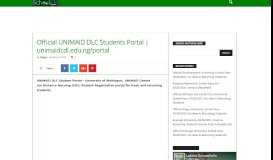 
							         Official UNIMAID DLC Students Portal | unimaidcdl.edu.ng/portal ...								  
							    