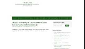 
							         Official University Of Cape Coast Students Portal | www.portal.ucc.edu ...								  
							    