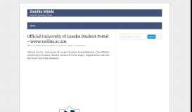 
							         Official University of Lusaka Student Portal - www.unilus.ac.zm - Zambia								  
							    