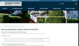 
							         Official Website - Absentee Voting - Orange County, VA								  
							    