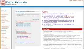 
							         Official Website of Panjab University - Panjab University Chandigarh ...								  
							    