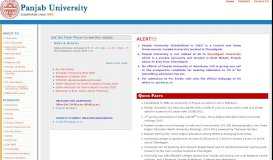 
							         Official Website of Panjab University - Panjab University ...								  
							    