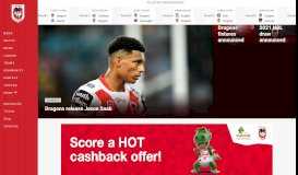 
							         Official website of the St George Illawarra Dragons - Dragons								  
							    