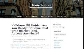 
							         'Offshore Oil Guide': Are You Ready for Some Real Free-market Jobs ...								  
							    