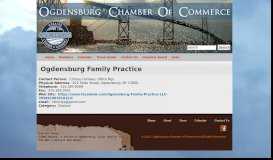 
							         Ogdensburg Family Practice | Ogdensburg Chamber of Commerce								  
							    