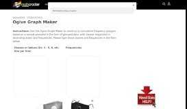
							         Ogive Graph Maker - MathCracker.com								  
							    