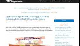 
							         Ogun State College Of Health Technology ... - MySchoolGist								  
							    