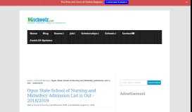 
							         Ogun State School of Nursing and Midwifery Admission List is Out ...								  
							    
