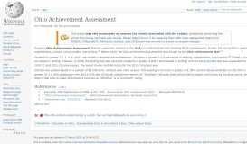 
							         Ohio Achievement Assessment - Wikipedia								  
							    