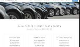 
							         Ohio Dealer License Course Topics - Ohio Dealer Training								  
							    
