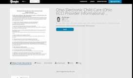 
							         Ohio Electronic Child Care (Ohio ECC) Provider Informational ...								  
							    