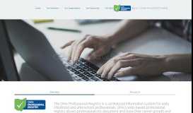 
							         Ohio Professional Registry Page – OCCRRA								  
							    
