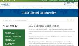 
							         OHSU Affiliation | Mid-Columbia Medical Center								  
							    