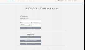 
							         OHSU Online Parking Account: Oregon Health & Science University								  
							    
