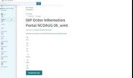 
							         OIP Order Information Portal NCOAUG 08_wmt | Oracle Database ...								  
							    
