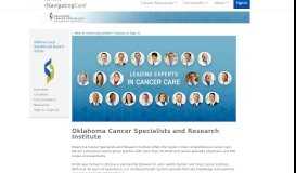 
							         Oklahoma Cancer Specialists and Research Institute - Navigating Care								  
							    
