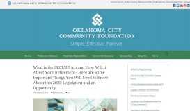 
							         Oklahoma City Community Foundation | Your Connection for ...								  
							    