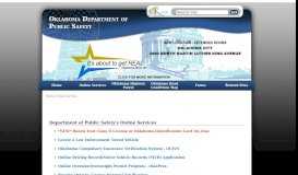 
							         Oklahoma Department of Public Safety - Online Services								  
							    