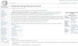 
							         Oklahoma Energy Resources Board - Wikipedia								  
							    