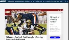 
							         Oklahoma football: Grad transfer o-lineman R.J. Proctor visits Norman								  
							    