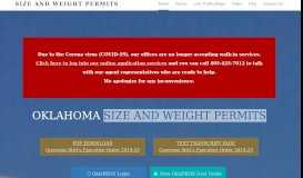 
							         Oklahoma Size and Weight Permits								  
							    