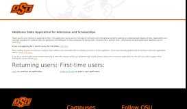 
							         Oklahoma State Application for Admission and Scholarships								  
							    