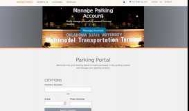 
							         Oklahoma State University - Parking Portal								  
							    