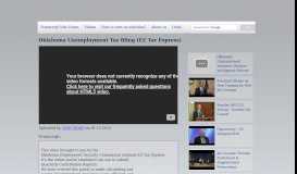 
							         Oklahoma Unemployment Tax filing (EZ Tax Express) - Transcript Vids								  
							    