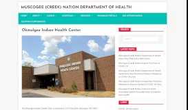 
							         Okmulgee – Muscogee (Creek) Nation Department of Health								  
							    