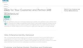 
							         Okta for Your Customer and Partner IAM Architecture | Okta								  
							    