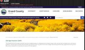 
							         Old Age Pension (OAP) | Grand County, CO - Official Website								  
							    