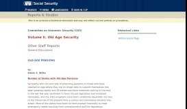 
							         Old Age Pensions - Social Security History								  
							    